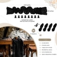 thumbnail image 3 of Black Cheesecloth Table Runner 36x120 Inches 4 Packs Romantic Boho Birthday Table Runner for Birthday Party Decorations Graduation Ceremony Decor, 3 of 15