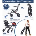 thumbnail image 3 of Broobey Portable Folding Transport Wheelchair Weight 16Lbs Support 220Lbs Black, 3 of 7