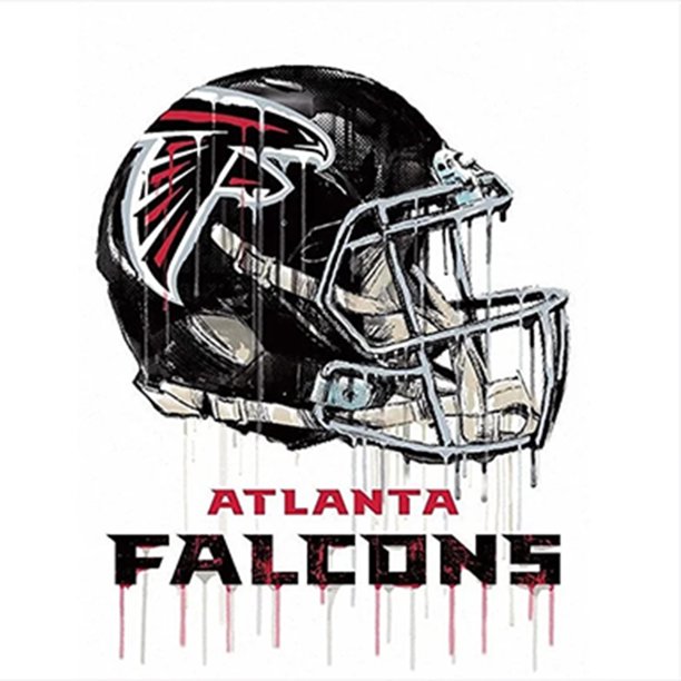 Cuadros Decorativos 5D bricolaje ronda completa taladro diamante pintura Atlanta Falcons decoración del hogar (A2679) Wdftyju de costura negro 4 estilos