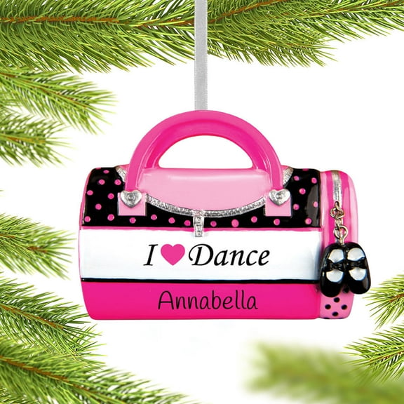 I Love Dance Bag Ornament