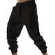 thumbnail image 1 of Pantalones largos para hombre con cordón, cintura elástica y forro polar, color liso, bolsillo, sudadera con capucha y pierna ajustada, pantalones de chándal holgados, pantalones para hombre, 1 of 5