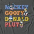 thumbnail image 3 of Disney Mickey Mouse Goofy Donald Pluto Family Men's T Shirt (Charcoal, S-XXXL), 3 of 4