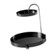 thumbnail image 5 of Estante de almacenamiento de 2 niveles, organizador de cocina con rotación de 360 ​​grados, para baño Negro, 5 of 9