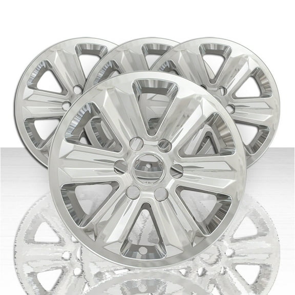 Set of 4 17' 6 Spoke Wheel Skins for 2015-2020 Ford F-150 - Chrome