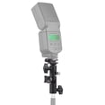 thumbnail image 1 of Light Camera Flash Mount Speedlite Swivel Bracket Flash Stand Bracket with Cold Shoe Mount 1/4 Inch & 3/8 Inch Screw Hole Umbrella Mount Holder Flash Light Accessories, 1 of 7