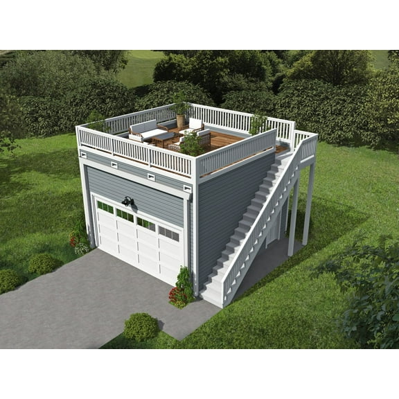 763-4002: Garage Modern 0 Bed, 0 Bath Luxury Home Plan, 0 Sq Ft: Full Blueprints with License to Build by Home Plan Marketplace - Lesuto