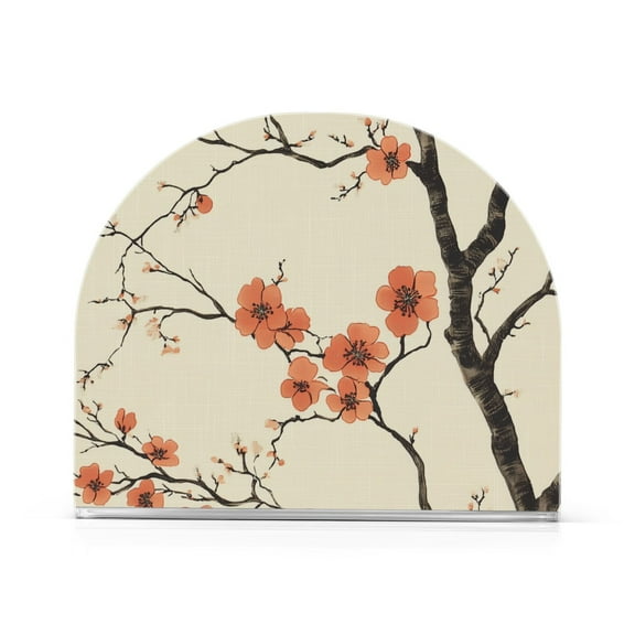 Yayeee Napkin Holder for Table Kitchen Paper Tissue Organization, Light Red Flowers