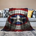 thumbnail image 2 of Shangniulu Fourth of July Blanket American Metal Round Geometry Stars Super Soft Bedding Flannel Throw Blanket Microfiber Flannel Blankets Sofa Camping Travel Warm Lightweight for Kid Baby Adults, 2 of 6