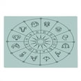 thumbnail image 2 of Astrology Cutting Board, Sketchy Zodiacal Circle with Astrology Signs Aries Aquarius Pisces Lion Art, Decorative Tempered Glass Cutting and Serving Board, Large Size, Black and White, by Ambesonne, 2 of 5