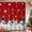 Red, variant on Christmas Snowman Shower Curtain, Teal Blue Xmas Tree Winter Snowflakes Waterproof Fabric Shower Curtains with 12 Hooks, Bathroom Curtain Set for Bathroom Accessories Decor, 36 x 72 Inches