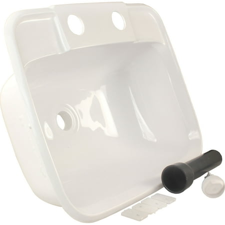 24' Lavatory Basin - JR Products 95351 Molded Lavatory Sink - White