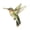 Green, variant on Hummingbird Badge Hard Enamel Rubber Backing Pin Jackets Backpacks Hats Lapel Brooch Nature Accessory