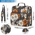 thumbnail image 2 of FORMRS Zipper Binder with Shoulder Strap 2-inch Ring 500 Sheet Capacity File Bag, Black Plaid Floral, 2 of 5