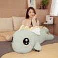 thumbnail image 4 of Peluche de dinosaurio de 90-130CM de largo, muñeco de peluche de Ángel, Animal de dibujos animados suave, almohada para novio, regalo para niña, 4 of 5