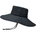 thumbnail image 6 of CoCopeaunts Wide Brim Bucket Hat for Men Sports Hiking Fishing Polyester Twill Chin Cord Breathable Holes Foldable Fisherman Hats, 6 of 8