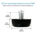 thumbnail image 2 of M8 x 10 x 30mm Leveling Feet Adjustable Leveler Cover for Office Sofa Leg 8pcs, 2 of 7