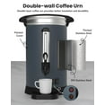 thumbnail image 3 of Emorefun Commercial Coffee Pot, 100 Cups Large Capacity Hot Water Dispenser with Double Wall Insulation and Drip Tray for Parties, Buffets, Gray, 3 of 7