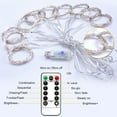 thumbnail image 2 of DYstyle 9.8ft x 9.8ft Feathers LED Curtain Fairy Light, 300LEDs USB Powered Curtain String Lights Remote Control 8 Modes Timer Waterproof, 2 of 2