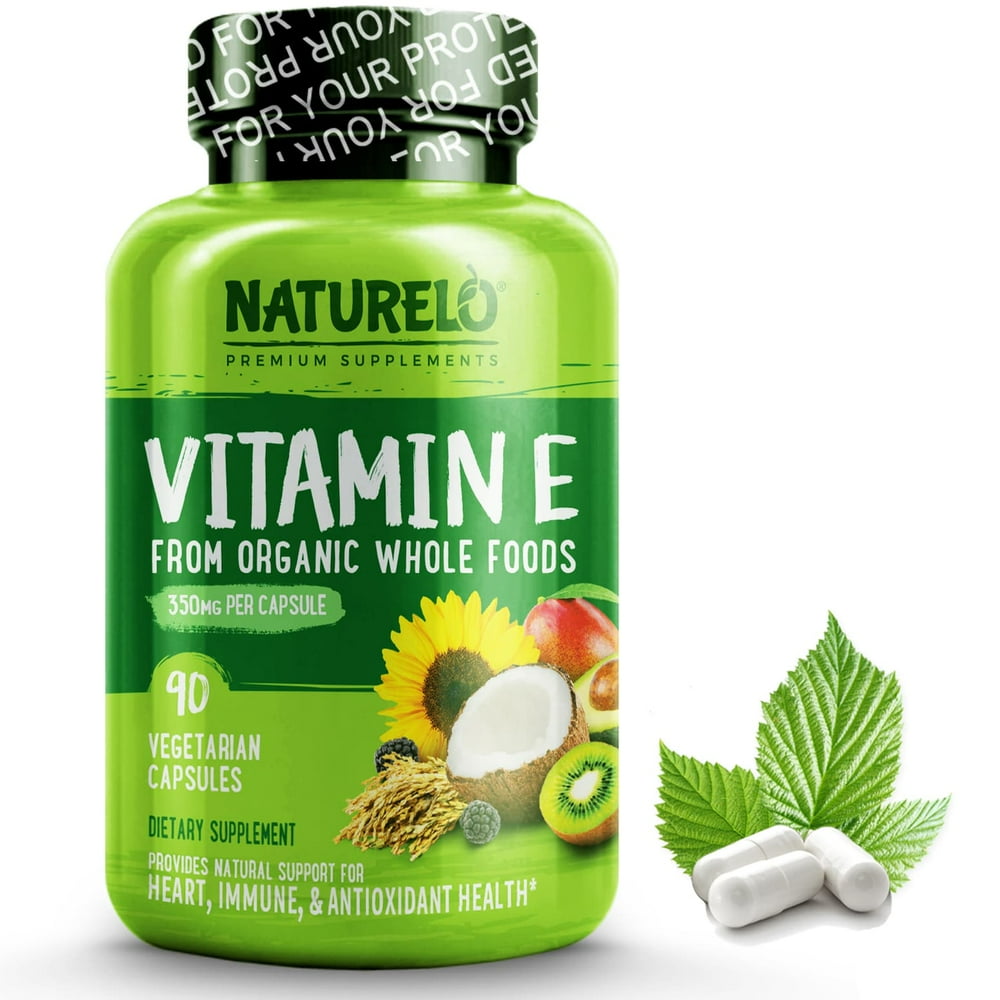 Vitamin E, from Organic Whole Foods, 90 Capsules