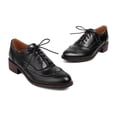 thumbnail image 2 of Cyiecw Lace-up Wingtips Oxford Shoes for Women Cutout Brogues Saddle Shoes, 2 of 7