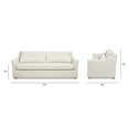 thumbnail image 6 of Jennifer Taylor Home Ada Modern Fabric Sofa with Flared Arm in Flax White, 6 of 9
