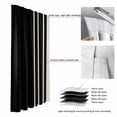thumbnail image 6 of Black Beige Striped Blackout Curtains for Bedroom/Living Room, Pinch Pleated Black Out Curtains, Modern Farmhouse Retro Lines Room Darkening Window Drapes with Hooks 2 Panels, 59"x70", 6 of 8