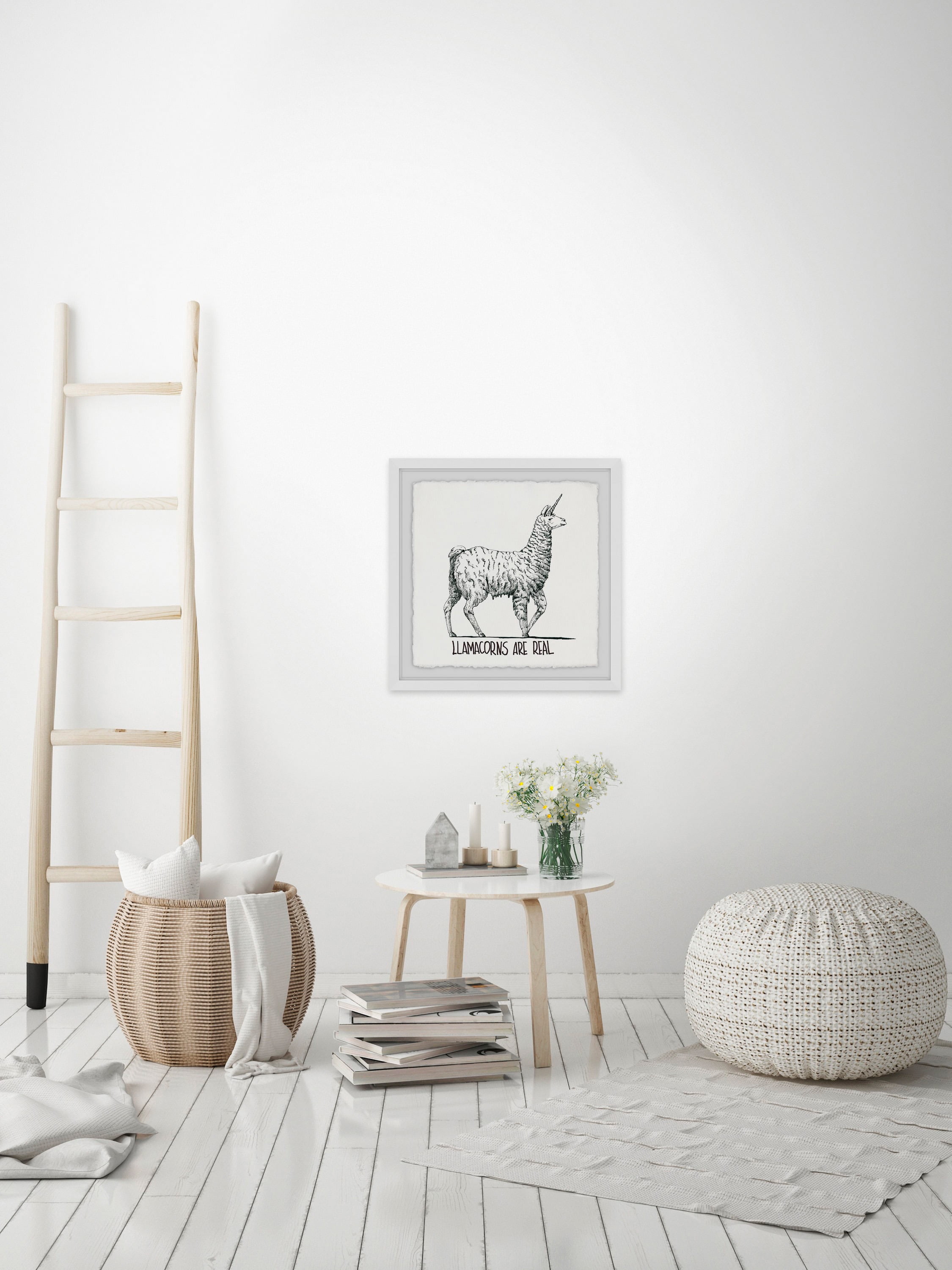 Llamacorns Are Real Framed Painting Print