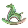 thumbnail image 2 of Figura de caballo en miniatura de cerámica para té, mascota, centro de mesa, escultura animal para Verde esmeralda, 2 of 8