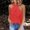 Red, variant on Crop Tank Tops For Women Sevevn Women's Casual Slim Zipper Hanging Neck Solid Color Sleeveless Stitching Top
