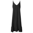thumbnail image 6 of Sngxgn Women's Long Full Slip Dress Sleeveless(Black,XL), 6 of 8