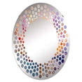 thumbnail image 2 of Designart "Dreamy Purple Tulip Drips I" Tulip Polka Dot Round Wall Mirror - Floral Oval Printed Decorative Mirror - Multiple Color Options, 2 of 5
