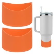 Uxcell Silicone Water Bottle Boot [2PCS] - Anti-Slip Protective Sleeve Use for Protecting Water Bottles from Scratches - [Orange Red - 2.75 IN]