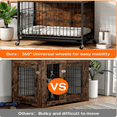 thumbnail image 6 of Dog Crate Furniture,27.2"Double-Doors Kennel Indoor with Divider and Removable Tray,Dog Cage End Table,Easy Assembly, 6 of 7