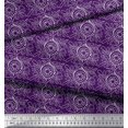 thumbnail image 3 of Soimoi Purple Cotton Duck Fabric Print Block Printed Craft Fabric by the Yard 42 Inch Wide, 3 of 3