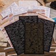 thumbnail image 2 of 4 Pcs Vintage Scrapbook Letters Stickers Gilding Words Phrase Diary Travel Planner Decor Scrapbooking DIY Craft Sticker, 2 of 6