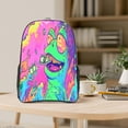 thumbnail image 5 of Kdxio Psychedelic Cartoon Frog Clear Backpack, Transparent Bookbag for School for Women Men, Capacity Clear Bag for College, Travel, 5 of 7