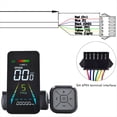 thumbnail image 2 of Pantalla LCD NFC para Bicicleta EléCtrica, Medidor Animado una Color, UART, 24 V/36 V/48 V/60 V, VelocíMetro, Scooter EléCtrico, Medidor LCD NFC SM6PIN, 2 of 10