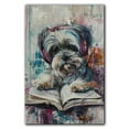 thumbnail image 3 of Lhasa Apso Decor Poster Unframe, Lhasa Apso Dog Canvas Wall Art, Dog Reading Book Canvas Print Painting Poster Wall Decor Dog Lovers Gifts, 3 of 6