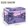 thumbnail image 5 of Yayeee Collapsible Cube Storage Bin with Lid Fabric Closet Decorative Basket with Handles, Black Cat Walking, 5 of 7