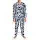 thumbnail image 3 of Fotbe Hawaiian Style Pijama de Hombre con Estampado de Manga Larga, Conjunto de 2 Piezas, Ropa de Dormir Suave y Cómoda con Bolsillos-XX-Large, 3 of 7
