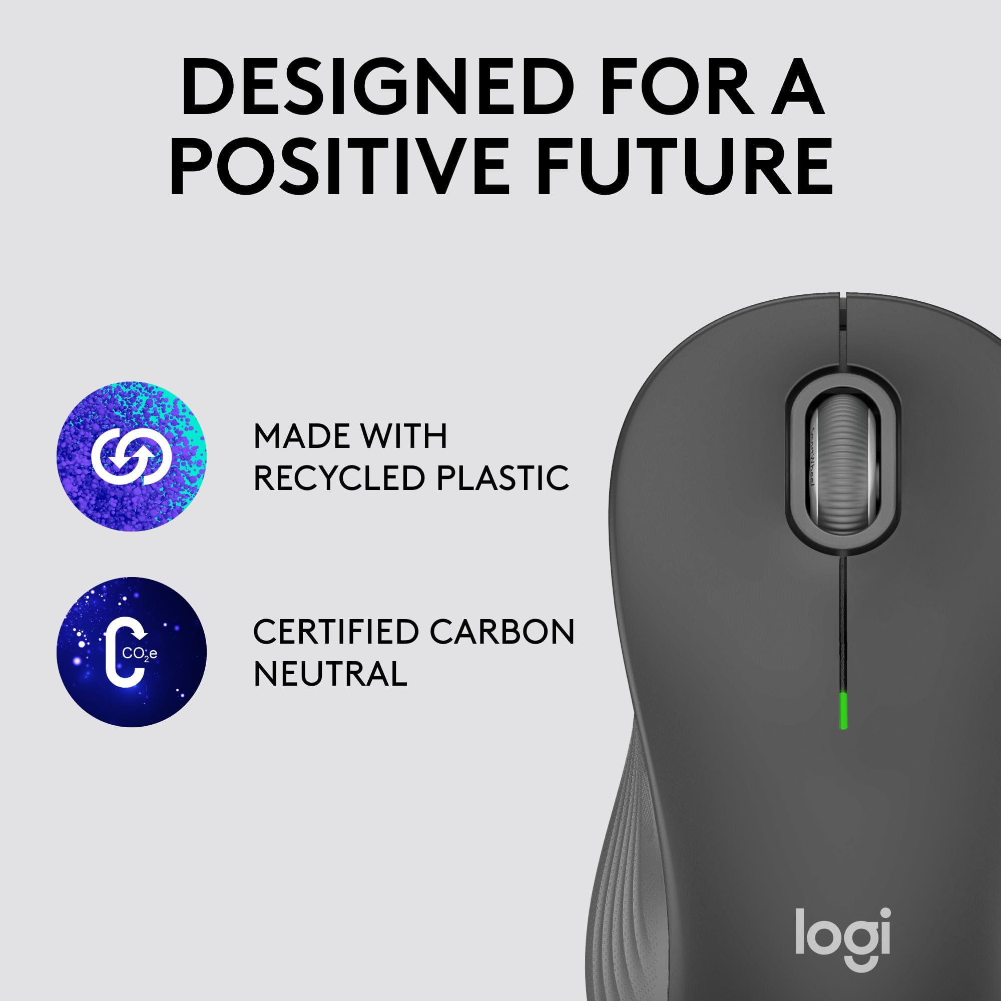 Logitech Signature M550 Wireless Mouse - For Small to Medium Sized Hands, 2-Year Battery, Silent Clicks, Bluetooth, Graphite