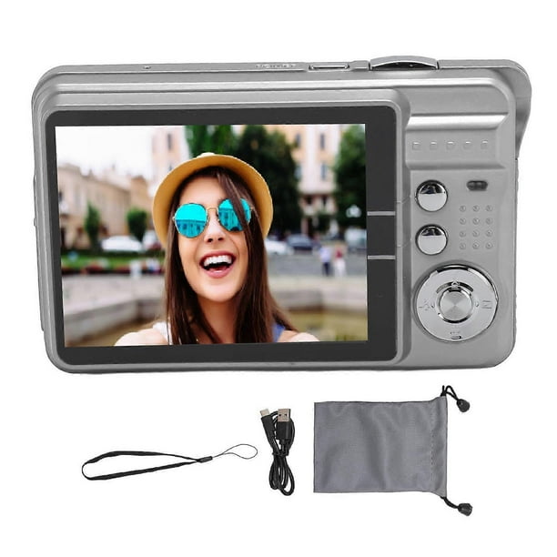 4K 48MP HD Digital Camera, 2.7-inch Screen, 8x Zoom, Autofocus, Anti-Shake, Travel Pocket Camera with Fill Light for Teens and Kids, Silver