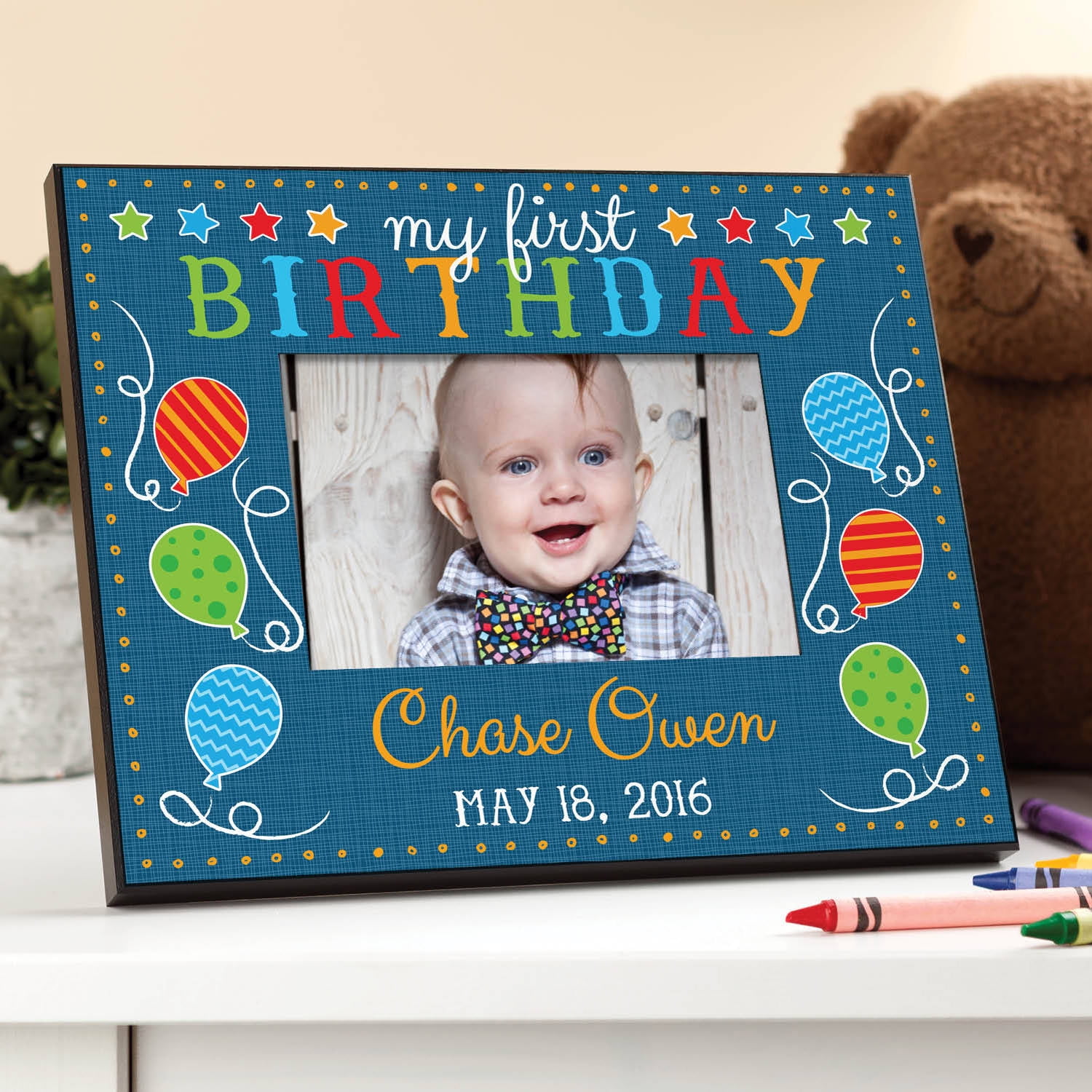 first birthday photo frame personalized