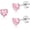 Pink Heart CZ-4MM, variant on Women's Earrings Anti-Allergy Titanium Earrings Cubic Zirconia Flat Back Design Star/Heart/Square Available 4MM/5MM Clear/Pink Comfortable Daily Wear Holiday Gift