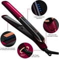thumbnail image 1 of CNV   Flat Iron Hair Straightener and Curler 2 in 1 Plancha de Cabello 10s Fast Heat Up Flat Iron with Clear LCD Display Professional Ceramic Coating for Shinier & Smoother Hair,Hair Styling Tool, 1 of 6