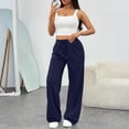 thumbnail image 6 of WULMLEO Womens Wide Leg Sweatpants Baggy Loose Fall Barrel Casual Lounge Athletic Pants Comfy Teen Girl Cute y2k Joggers Dark Blue M, 6 of 6