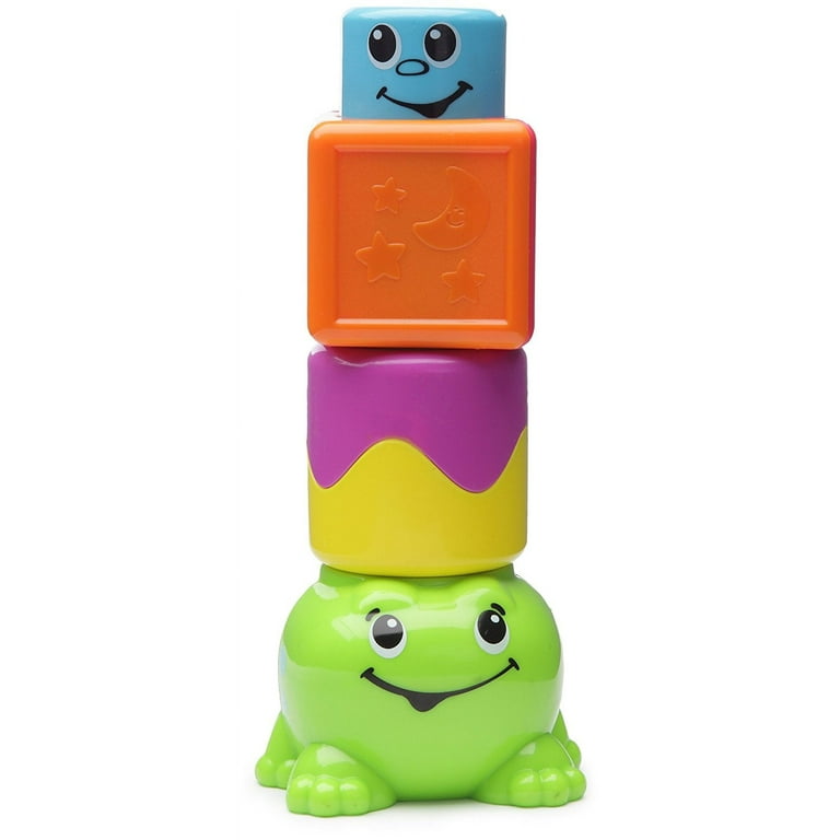 Fisher Price Stack 'n Surprise Blocks Peek-A-Boo Frog Baby Toy