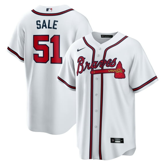 Men's Nike Chris Sale White Atlanta Braves Home Replica Jersey