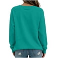 thumbnail image 7 of RongHuan Sweatshirt for Women Raglan Long Sleeve V Neck Pullover Sweat Shirts Ladies Fall Lightweight Casual Going Out Tops, 7 of 7
