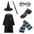 thumbnail image 1 of 6pc Set Magic Wizard Cosplay Fancy Dress Cape Cloak Costume 125cm, 1 of 1